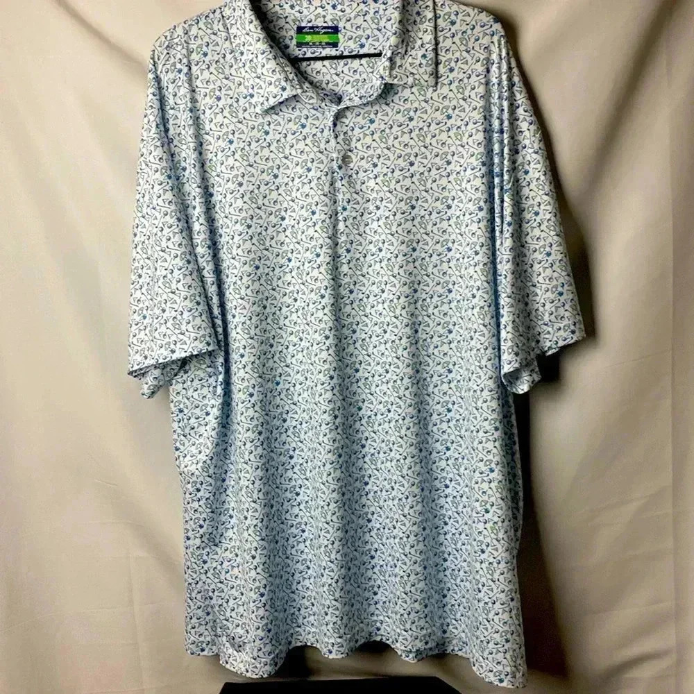 BEN HOGAN PERFORMANCE POLO SHIRT SIZE 2 XL   GOLF CLUB TEE UMBRELLA DESIGN‎